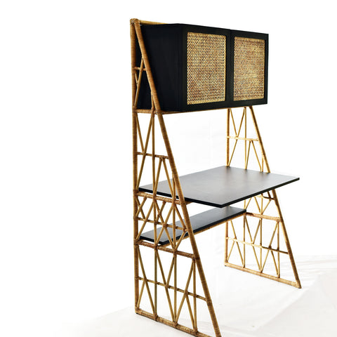 BANDERITAS | work-study table with cabinet and shelf